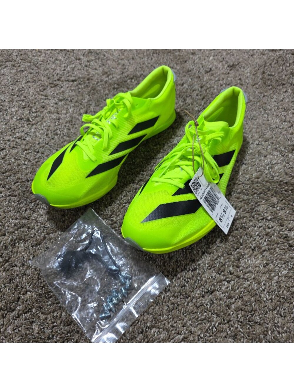 Adidas Adizero Finesse Track Spikes IG2018 Lucid Lemon Men's 8.5 Women's 9.5